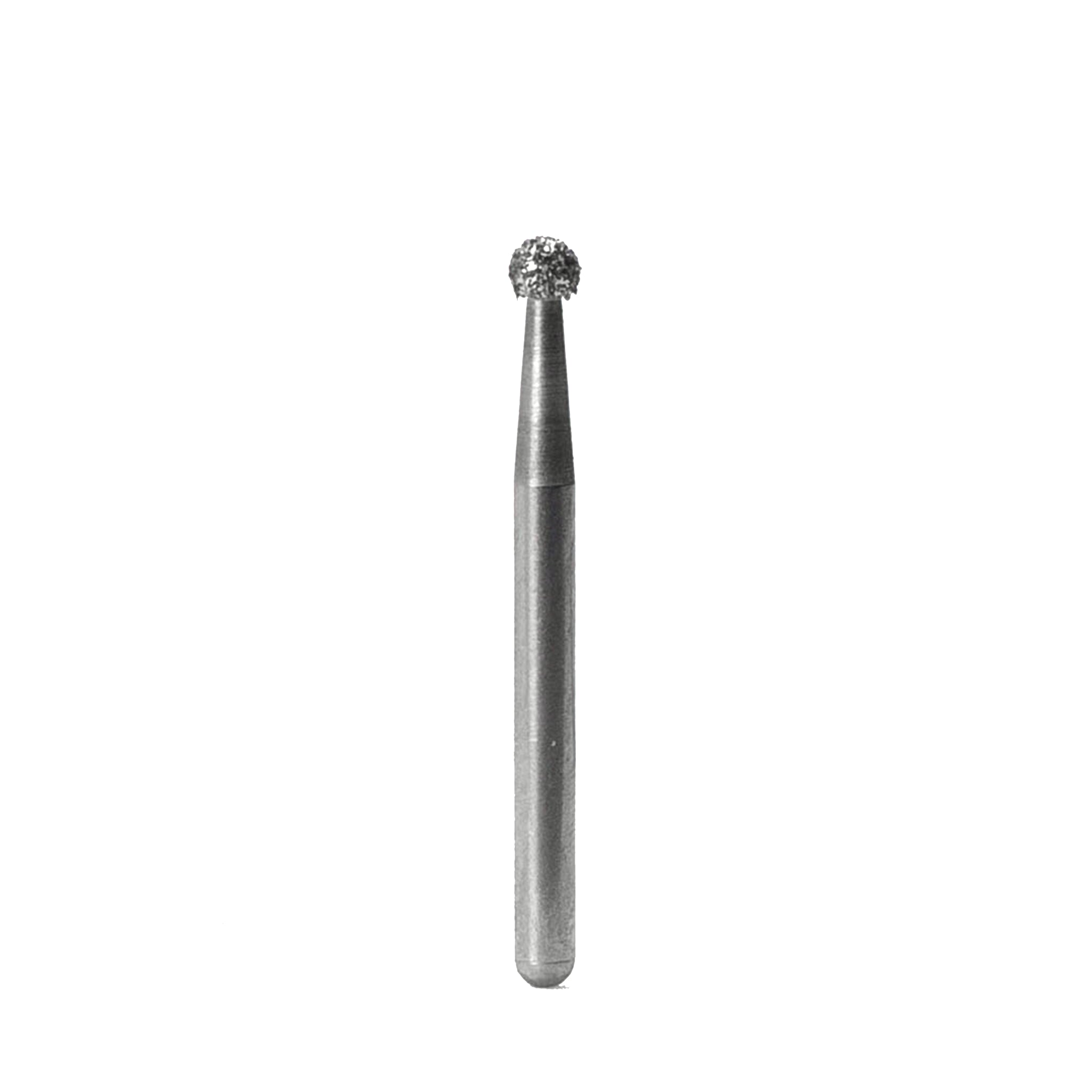 Diamond-coated round cavity prep bur with medium grit for efficient restorative procedures, product code 801 018, pack of 6.