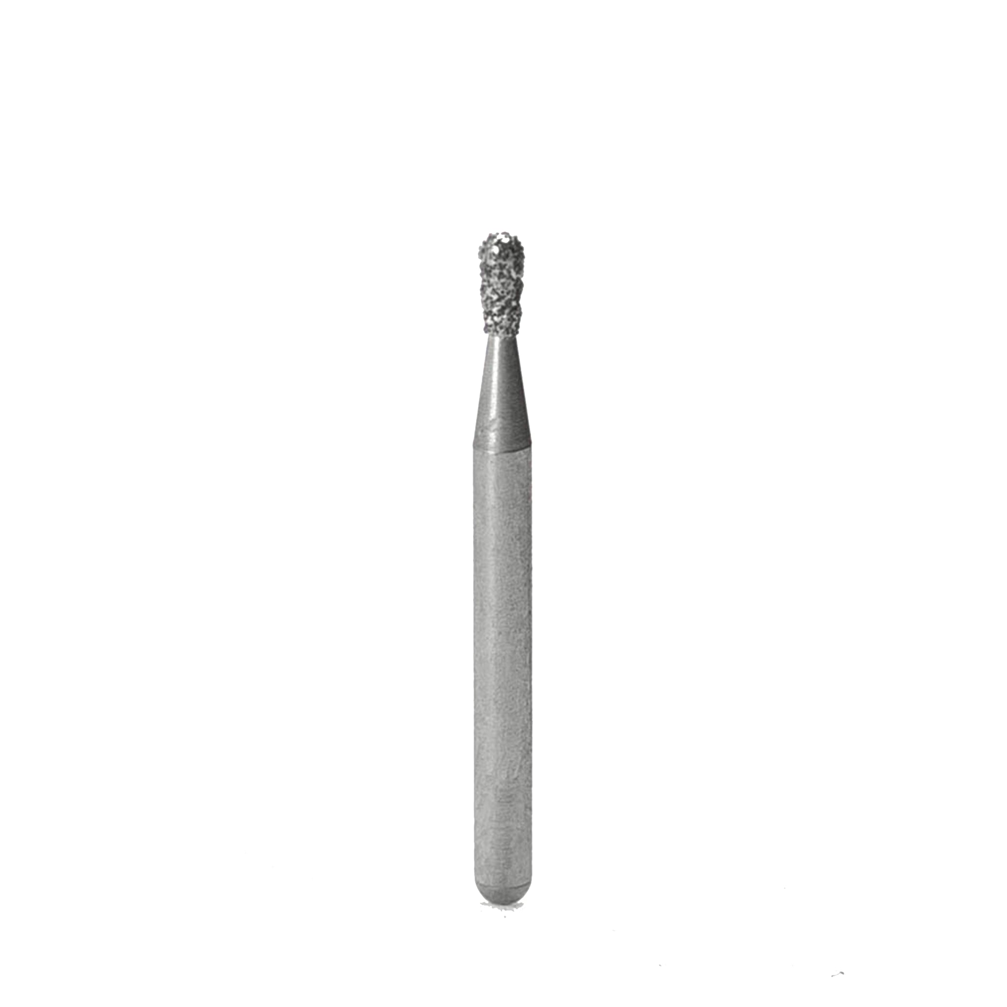 Pear-shaped diamond-coated cavity prep bur with medium grit for efficient restorative procedures, product code 830 012, pack of 6.