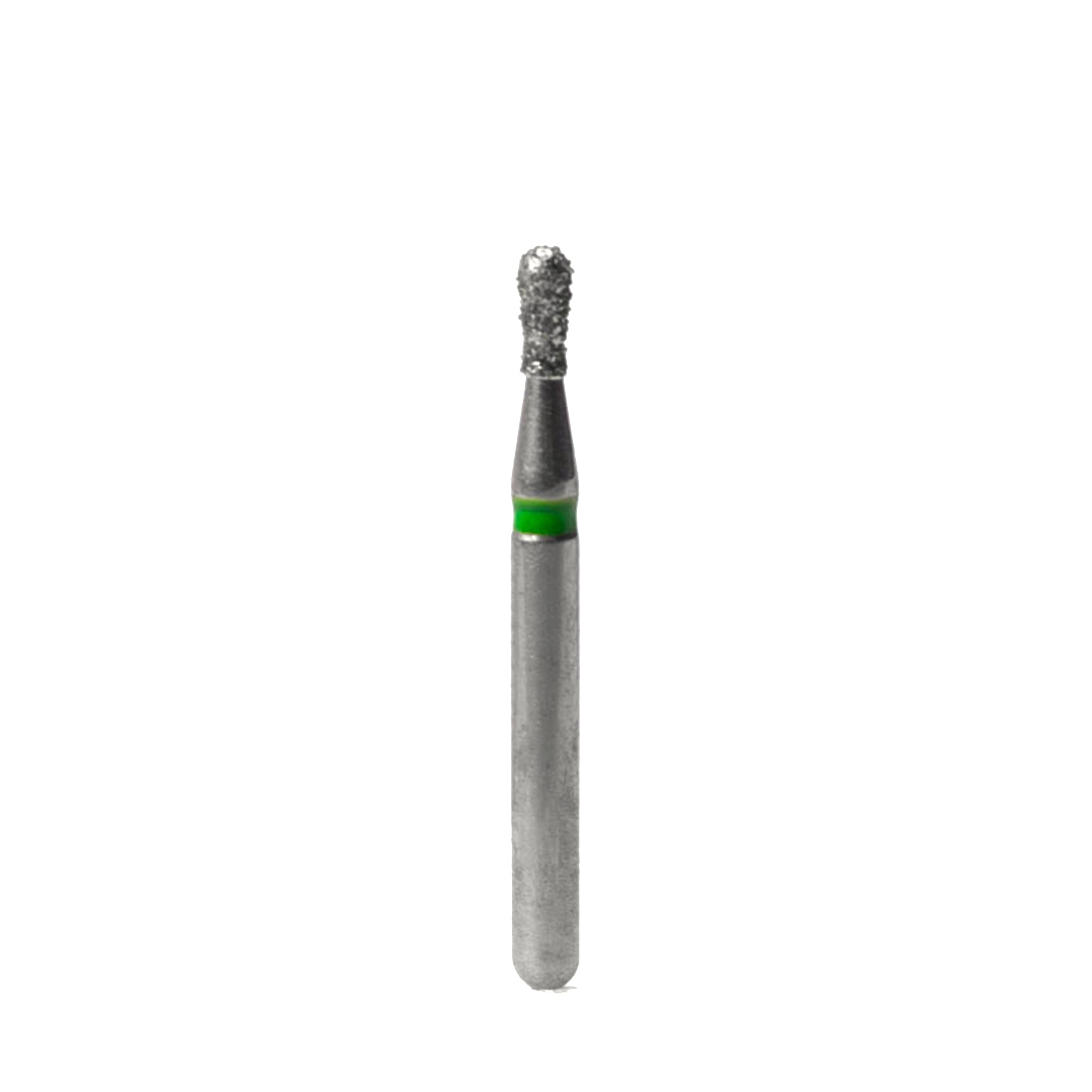 Pear-shaped diamond-coated cavity prep bur with coarse grit finish, designed for efficient cavity preparation and restorative dental procedures, product code 3830 014, pack of 6.