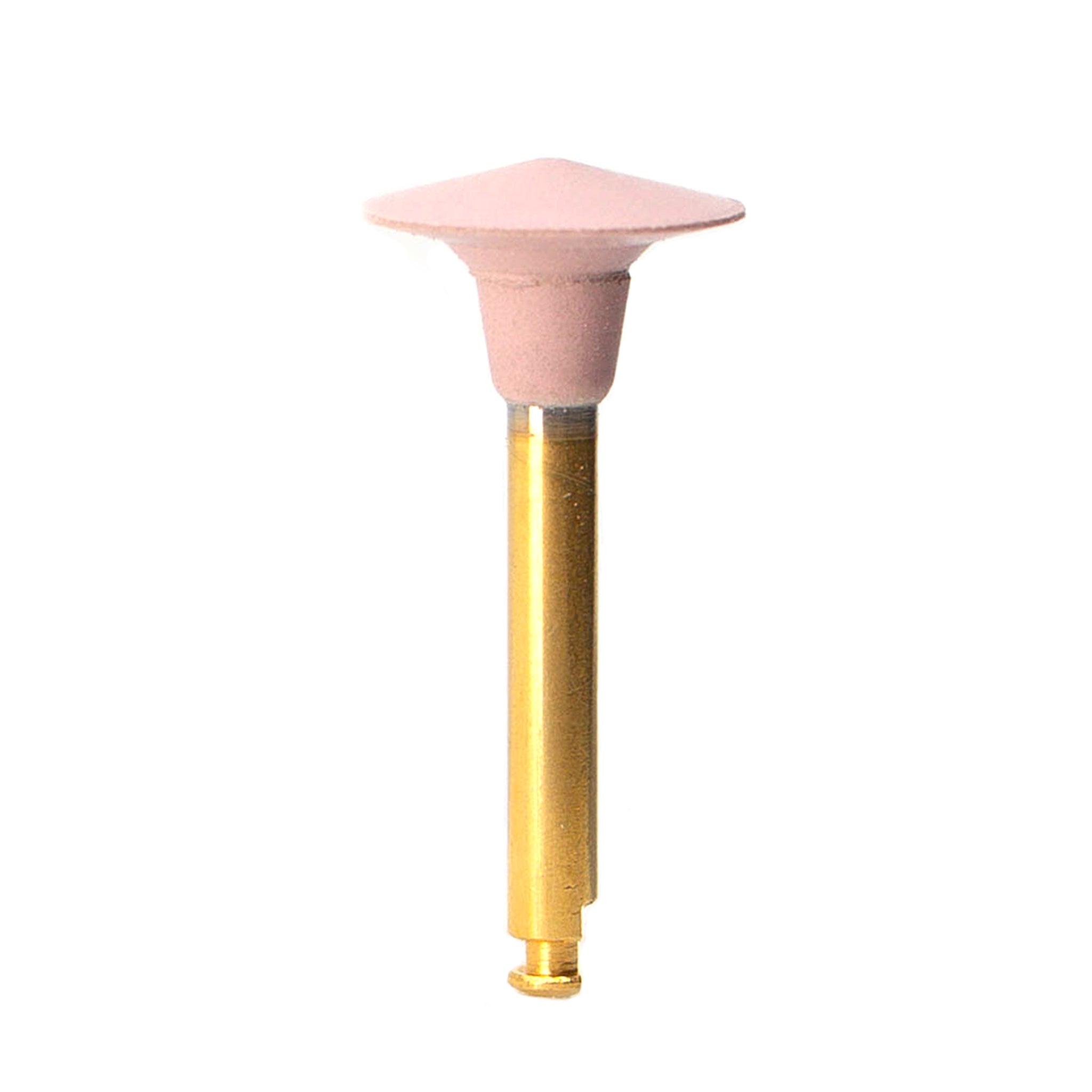 EVE DIACOMP® PLUS RA - DCP2m medium-grit polisher for smoothing medium-sized composite surfaces. Gray color with a gold rotary shank