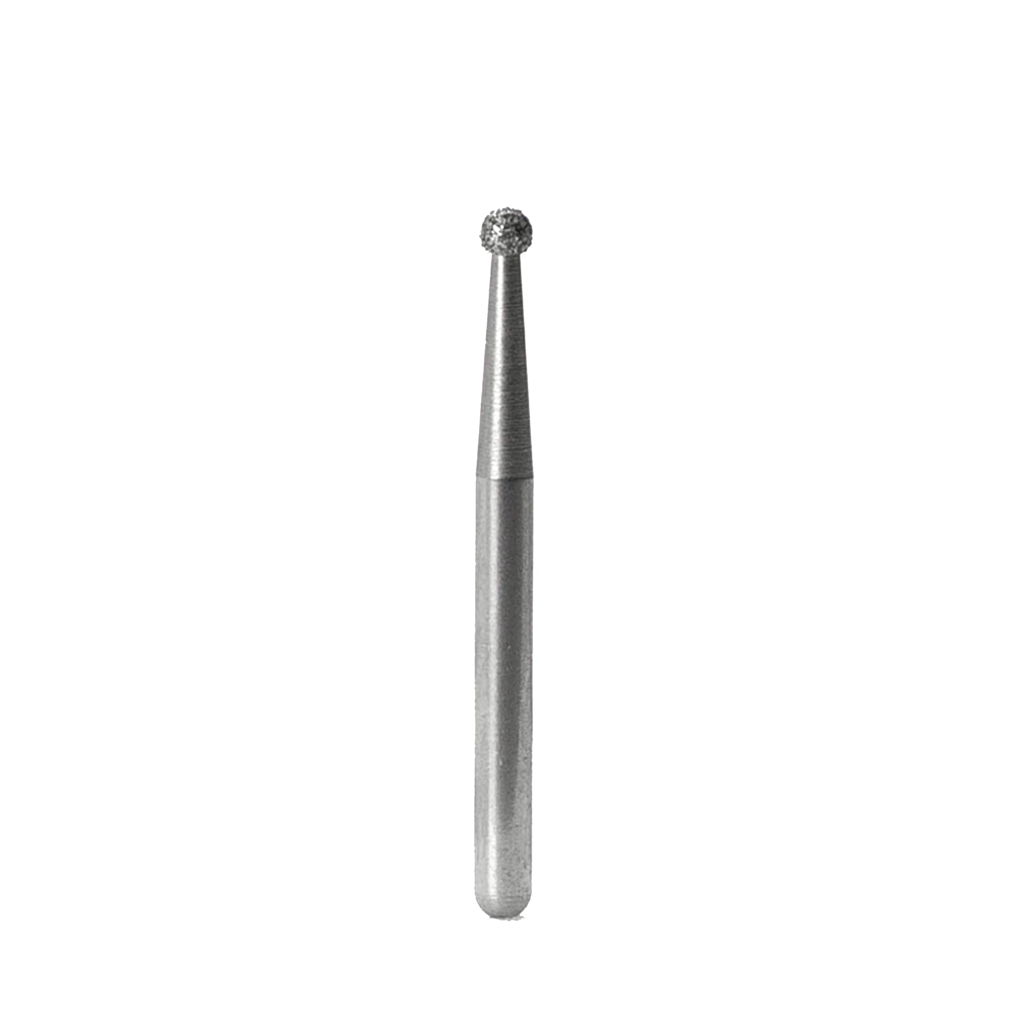 Diamond-Coated Cavity Prep Bur with a Round shape, size 014, featuring medium grit for accurate cutting and shaping in dental procedures. Product Reference: 801014. Pack of 6.