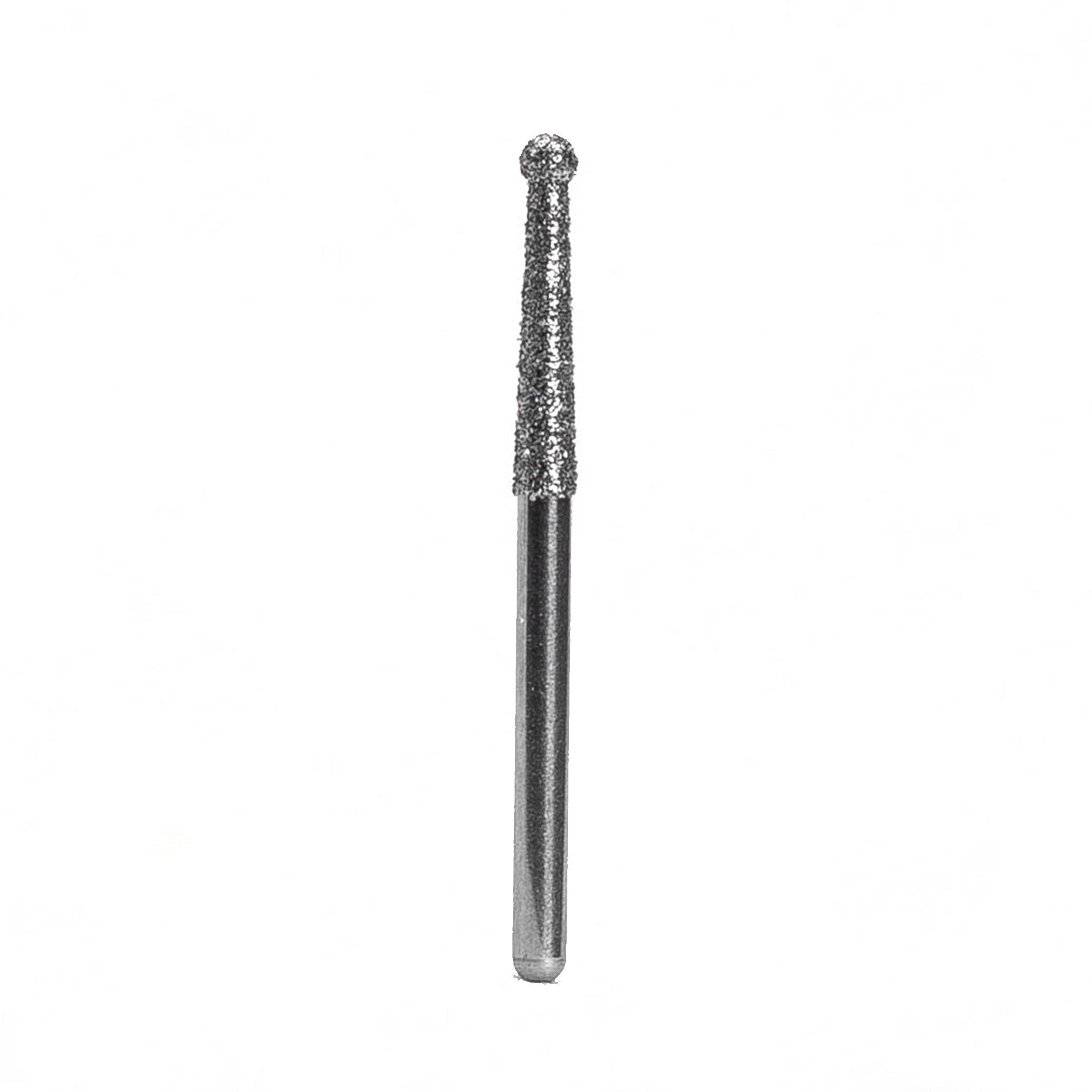 Endodontic bur for access to the pulp chamber with diamond FG. Features a diamond round tip and a long neck design for enhanced reach and precision. Ideal for efficient and accurate pulp chamber access.