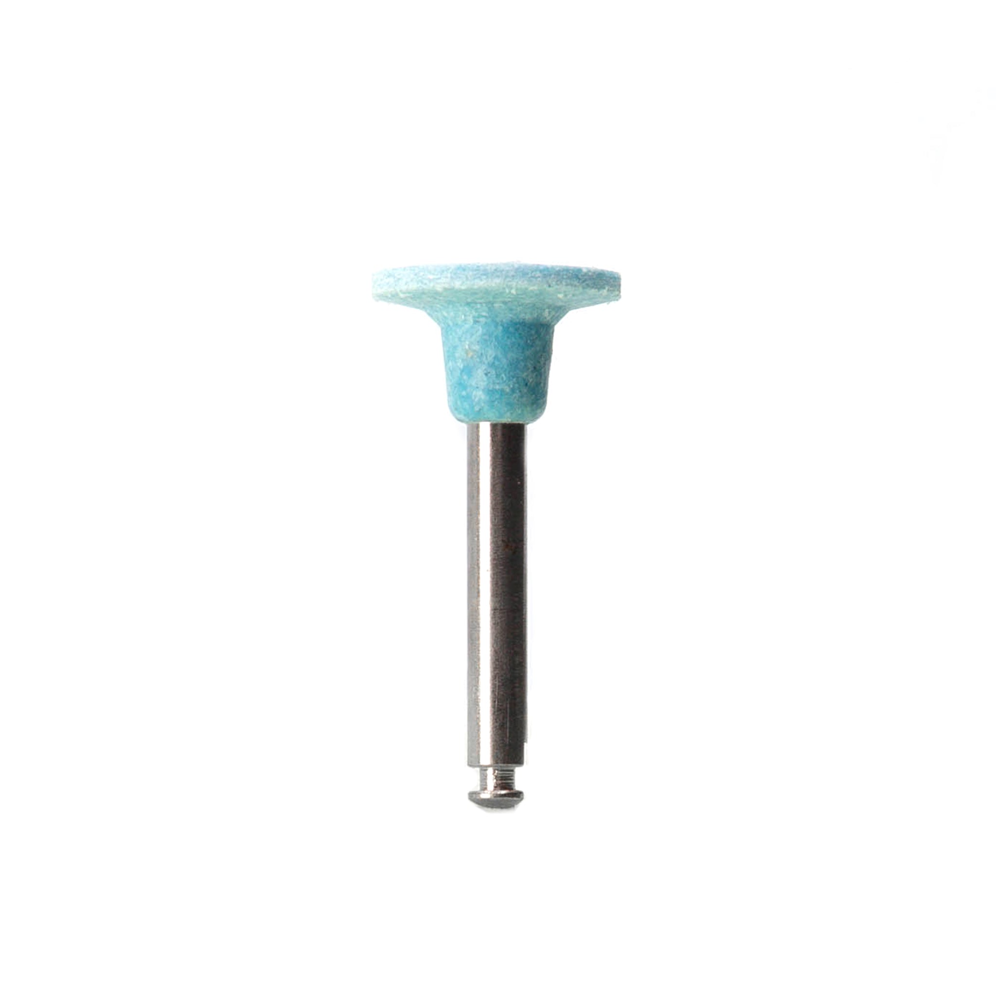 EVE BRACKET PLUS - BRP6 medium-grit disk-shaped polisher for efficient adhesive removal, designed for flat and broad surfaces. Blue with a silver rotary shank.