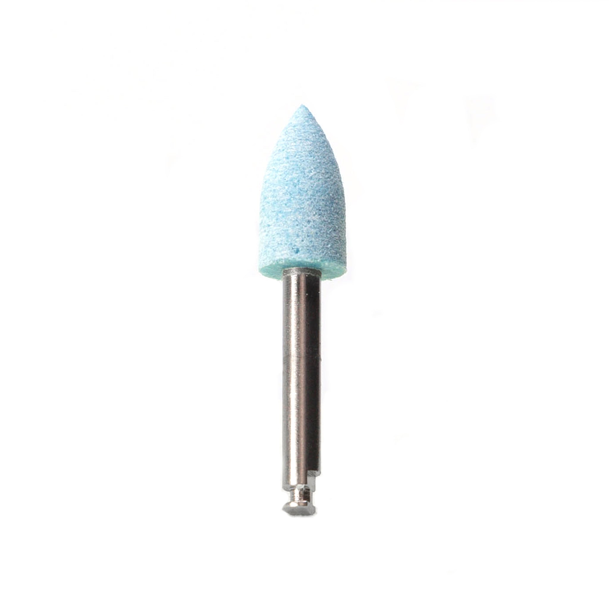 EVE BRACKET PLUS - BRP7 medium-grit pointed polisher for fine adhesive removal, particularly for hard-to-reach areas. Blue with a silver rotary shank.