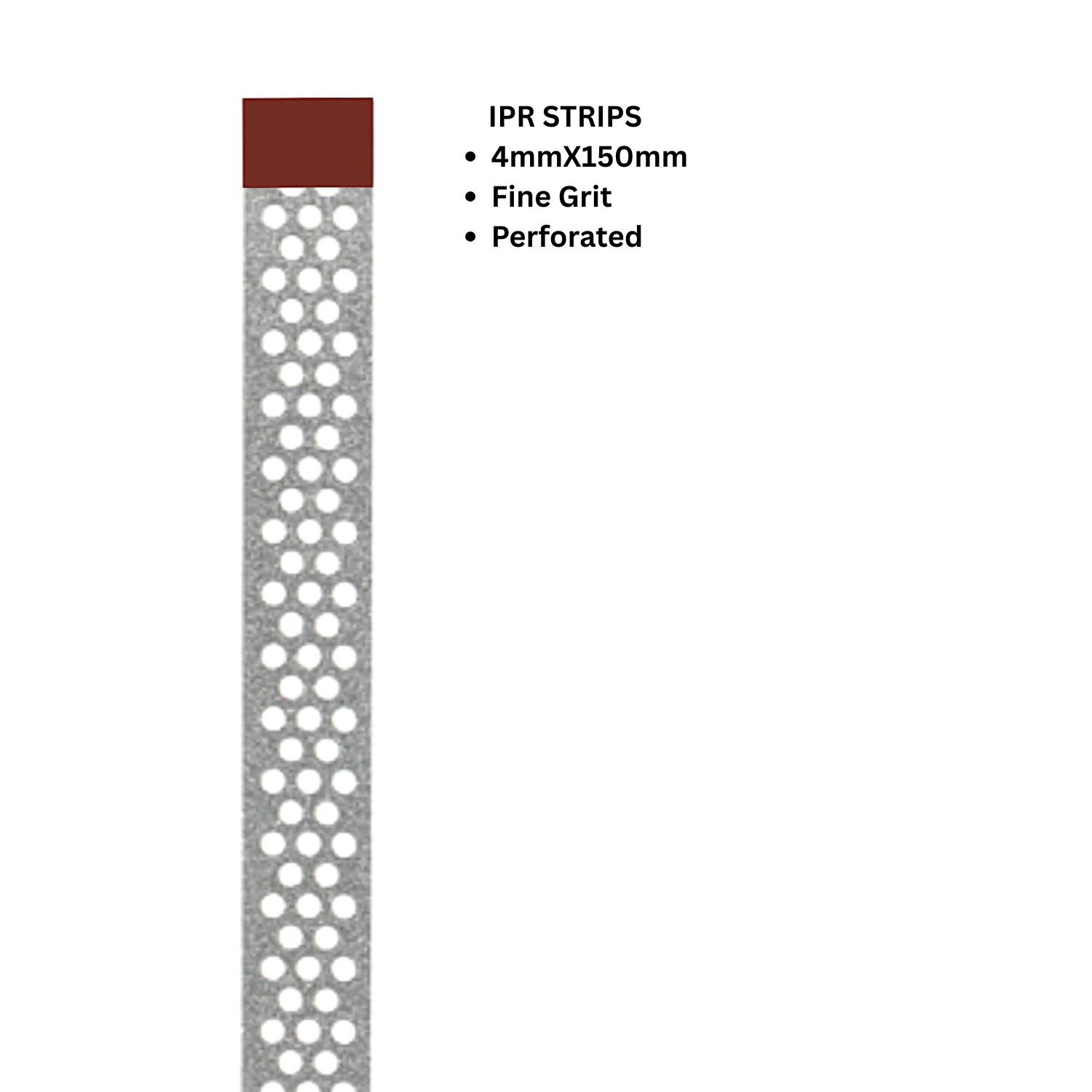 IPR Perforated Diamond Strips | FINE GRIT | Width 4mm and Length 150mm | Pack of 10 | Product Reference: DS-PSG4 x 150F | Brand: Strauss