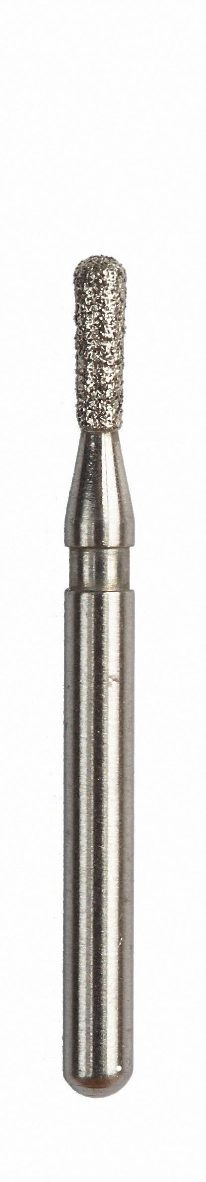 Pear-shaped diamond-coated cavity prep bur with medium grit for restorative and cavity preparation procedures, product code 830L 012, pack of 6.