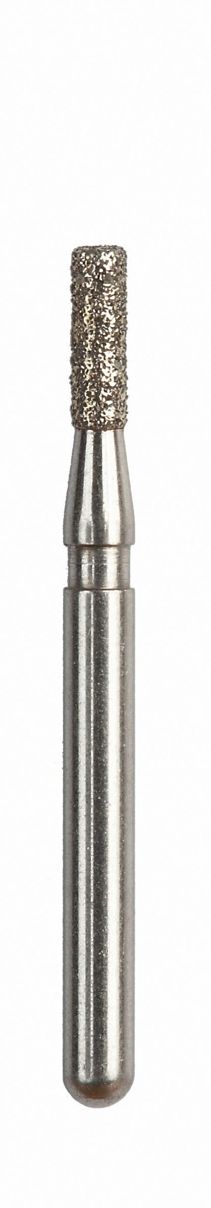 Flat-end cylinder diamond-coated cavity prep bur with medium grit, designed for cavity preparation and restorative procedures, product code 835 012, pack of 6.